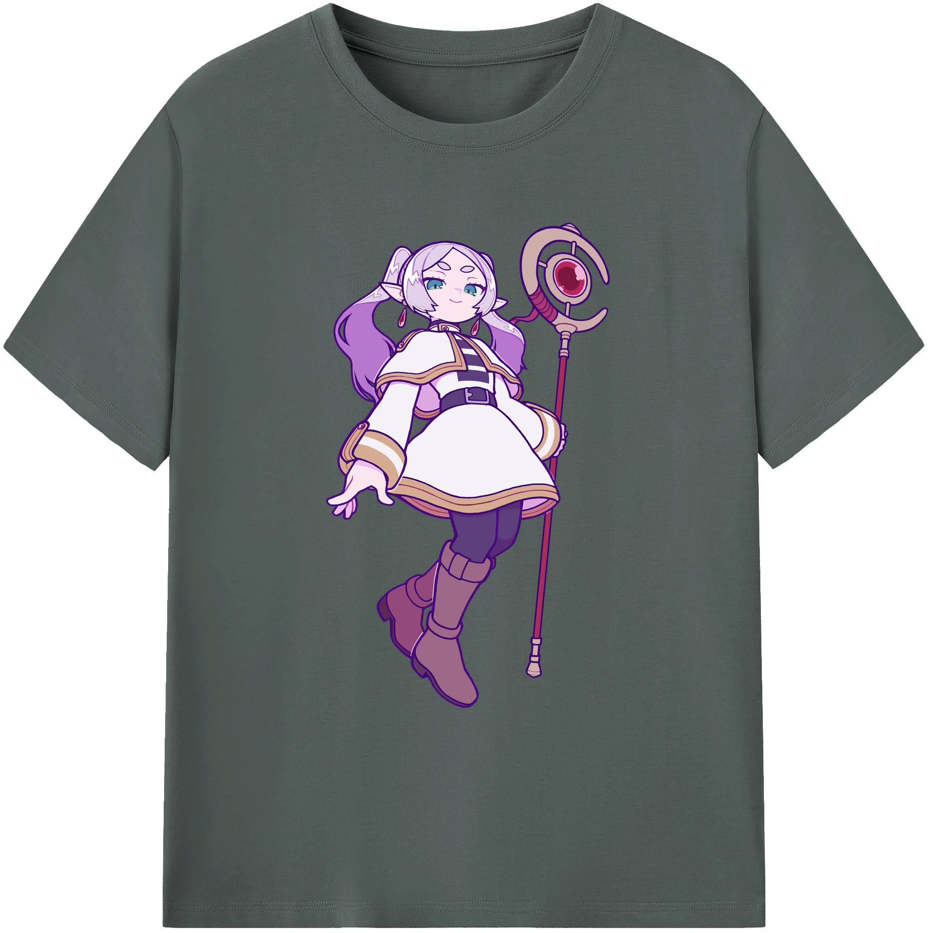 （画像用） 葬送のフリーレン Frieren 綿100％ メンズ半袖Tシャツ｜肌触りやわらか＆通気性